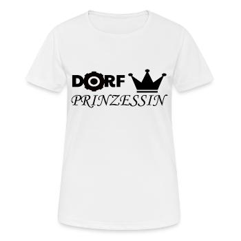DORF PRINZESSIN - Frauen T-Shirt atmungsaktiv - Weiß - Vorne - AI Model Female 172 dark (172cm)
