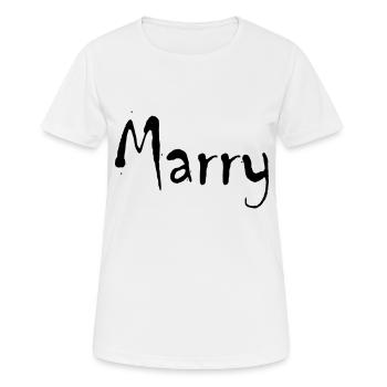 Marry - Frauen T-Shirt atmungsaktiv - Weiß - Vorne - AI Model Female 172 dark (172cm)