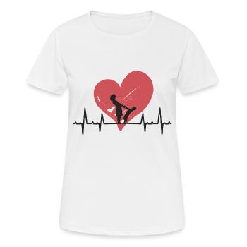 Heartbeat Mom - Women's Breathable T-Shirt - white - Front - AI Model Female 172 dark (172cm)