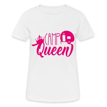 Camping Queen Camper Camping Femme Cadeau - T-shirt respirant Femme - blanc - Devant - AI Model Female 172 dark (172cm)