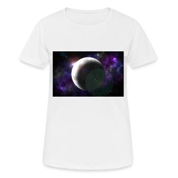 Mond und Weltraum - Frauen T-Shirt atmungsaktiv - Weiß - Vorne - AI Model Female 172 dark (172cm)