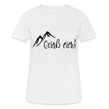 Griaß eich! - Frauen T-Shirt atmungsaktiv - Weiß - Vorne - AI Model Female 172 dark (172cm)
