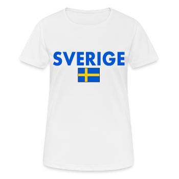sverige - Frauen T-Shirt atmungsaktiv - Weiß - Vorne - AI Model Female 172 dark (172cm)