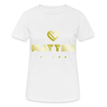 Matteo Herz - T-shirt respirant Femme - blanc - Devant - AI Model Female 172 dark (172cm)