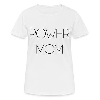 power maman maman maman maman enfants parents police - T-shirt respirant Femme - blanc - Devant - AI Model Female 172 dark (172cm)
