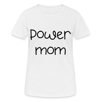 power maman maman maman maman enfants parents police - T-shirt respirant Femme - blanc - Devant - AI Model Female 172 dark (172cm)
