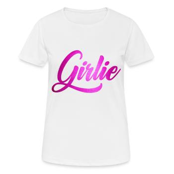 Girlie - T-shirt respirant Femme - blanc - Devant - AI Model Female 172 dark (172cm)