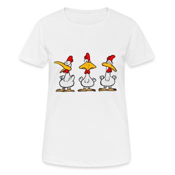 Poussin - T-shirt respirant Femme - blanc - Devant - AI Model Female 172 dark (172cm)