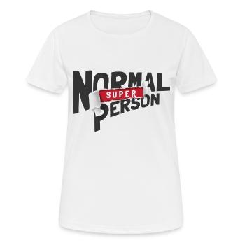 Super normal person - T-shirt respirant Femme - blanc - Devant - AI Model Female 172 dark (172cm)
