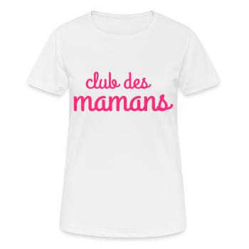 Maman club - T-shirt respirant Femme - blanc - Devant - AI Model Female 172 dark (172cm)