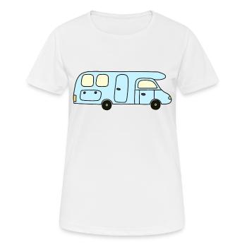 Camper light blue - Women's Breathable T-Shirt - white - Front - AI Model Female 172 dark (172cm)