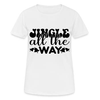 Jingle tout le chemin - T-shirt respirant Femme - blanc - Devant - AI Model Female 172 dark (172cm)
