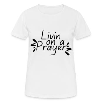 Vivre en prière - T-shirt respirant Femme - blanc - Devant - AI Model Female 172 dark (172cm)