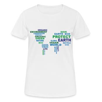 Erde - Frauen T-Shirt atmungsaktiv - Weiß - Vorne - AI Model Female 172 dark (172cm)