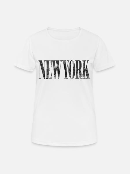 New York - T-shirt respirant Femme - blanc