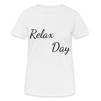 Relax day - T-shirt respirant Femme - blanc - Devant - AI Model Female 172 dark (172cm)
