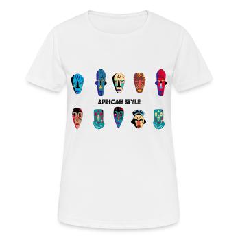 Afrique - T-shirt respirant Femme - blanc - Devant - AI Model Female 172 dark (172cm)