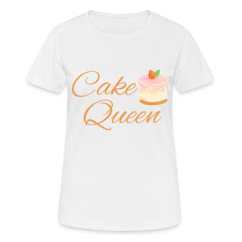 Cake Queen - Women's Breathable T-Shirt - white - Front - AI Model Female 172 dark (172cm)