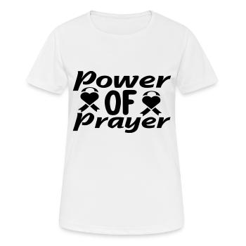 Le pouvoir de la prière - T-shirt respirant Femme - blanc - Devant - AI Model Female 172 dark (172cm)
