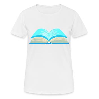 Buch Lesen Geschenk Leser Buchliebhaber Bücher - Frauen T-Shirt atmungsaktiv - Weiß - Vorne - AI Model Female 172 dark (172cm)
