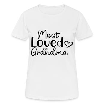 Most Loved Grandma - Frauen T-Shirt atmungsaktiv - Weiß - Vorne - AI Model Female 172 dark (172cm)