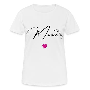 Bientôt mamie - T-shirt respirant Femme - blanc - Devant - AI Model Female 172 dark (172cm)