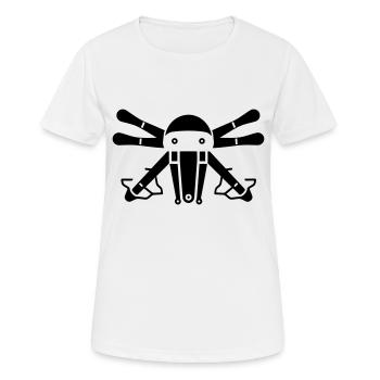 drone - T-shirt respirant Femme - blanc - Devant - AI Model Female 172 dark (172cm)