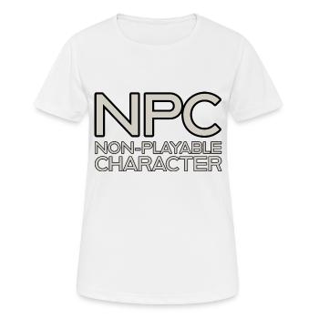 NPC nicht spielbarer Charakter - Frauen T-Shirt atmungsaktiv - Weiß - Vorne - AI Model Female 172 dark (172cm)