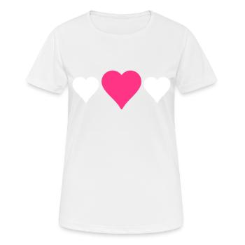 Heart Love Symbol - Women's Breathable T-Shirt - white - Front - AI Model Female 172 dark (172cm)
