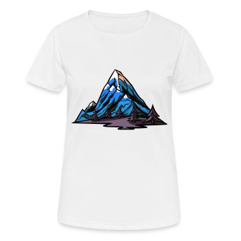 Mountains Landschaft Symbol - Frauen T-Shirt atmungsaktiv - Weiß - Vorne - AI Model Female 172 dark (172cm)