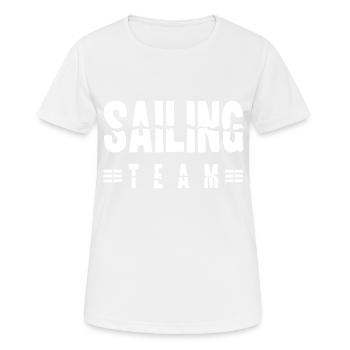 Équipe de voile - T-shirt respirant Femme - blanc - Devant - AI Model Female 172 dark (172cm)