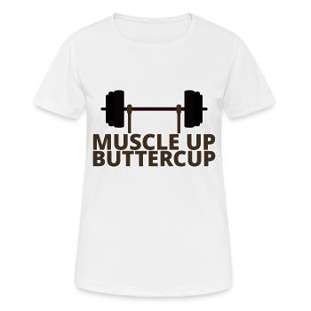 Muscle Up Buttercup 4 - T-shirt respirant Femme - blanc - Devant - AI Model Female 172 dark (172cm)