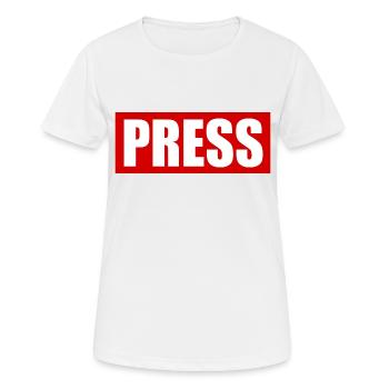Press - T-shirt respirant Femme - blanc - Devant - AI Model Female 172 dark (172cm)