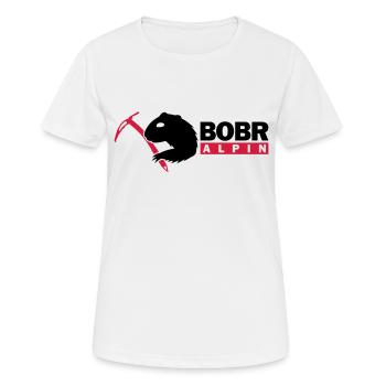 Bobr Alpin Logo Dunkel 2 - Frauen T-Shirt atmungsaktiv - Weiß - Vorne - AI Model Female 172 dark (172cm)
