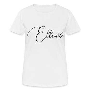 Ellen Surname First Name Girl - Women's Breathable T-Shirt - white - Front - AI Model Female 172 dark (172cm)