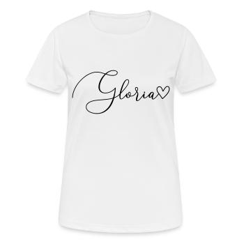 Gloria Surname First Name Girl - Women's Breathable T-Shirt - white - Front - AI Model Female 172 dark (172cm)