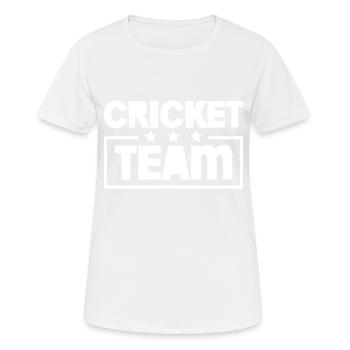 Cricket Team Bunt - Frauen T-Shirt atmungsaktiv - Weiß - Vorne - AI Model Female 172 dark (172cm)