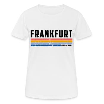 Vintage Frankfurt Germany Retro Design - T-shirt respirant Femme - blanc - Devant - AI Model Female 172 dark (172cm)