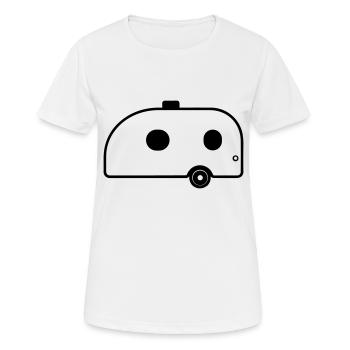 Small caravan - Women's Breathable T-Shirt - white - Front - AI Model Female 172 dark (172cm)