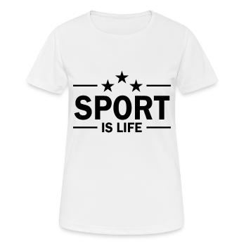 Basketball - Frauen T-Shirt atmungsaktiv - Weiß - Vorne - AI Model Female 172 dark (172cm)