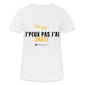 I can't skate - Women's Breathable T-Shirt - white - Front - AI Model Female 172 dark (172cm)