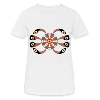 Yeux - T-shirt respirant Femme - blanc - Devant - AI Model Female 172 dark (172cm)