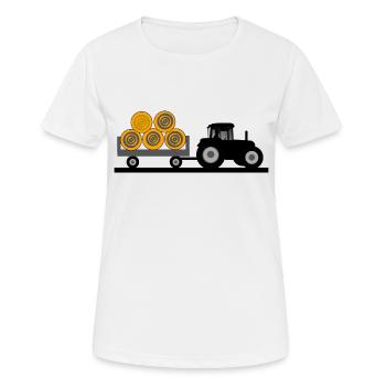 Traktor - Frauen T-Shirt atmungsaktiv - Weiß - Vorne - AI Model Female 172 dark (172cm)