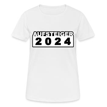 Aufsteiger 2024 - Frauen T-Shirt atmungsaktiv - Weiß - Vorne - AI Model Female 172 dark (172cm)
