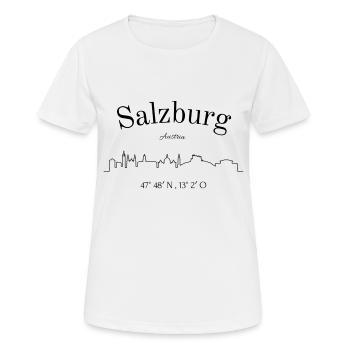 Salzbourg - Autriche - Alpes - Souvenir - T-shirt respirant Femme - blanc - Devant - AI Model Female 172 dark (172cm)