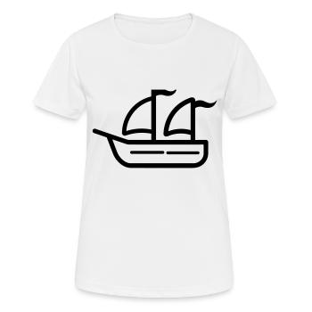 Bateau pirate - T-shirt respirant Femme - blanc - Devant - AI Model Female 172 dark (172cm)