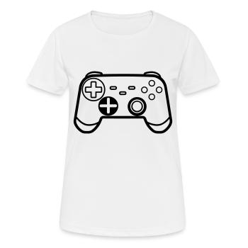 Controller für Videospiele - Frauen T-Shirt atmungsaktiv - Weiß - Vorne - AI Model Female 172 dark (172cm)