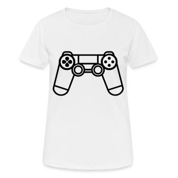 Videospiel-Controller - Frauen T-Shirt atmungsaktiv - Weiß - Vorne - AI Model Female 172 dark (172cm)