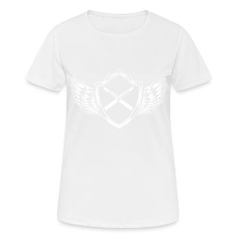 E-Zigarette Wappen - Frauen T-Shirt atmungsaktiv - Weiß - Vorne - AI Model Female 172 dark (172cm)