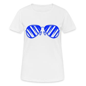 sonnenbrille - Frauen T-Shirt atmungsaktiv - Weiß - Vorne - AI Model Female 172 dark (172cm)
